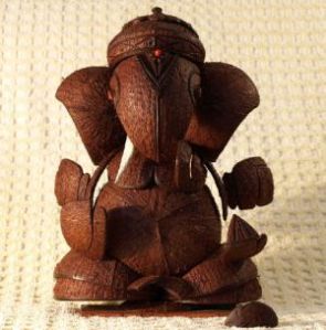 The hopeful future of Ganesh Chaturthi - an idol constructed of three coconuts